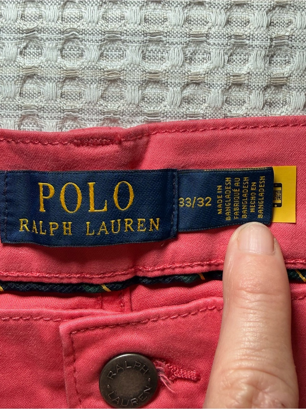 New Polo Ralph Lauren The Varick Slim Straight Men’s Size 33x32 Pants Salmon - Picture 6 of 13